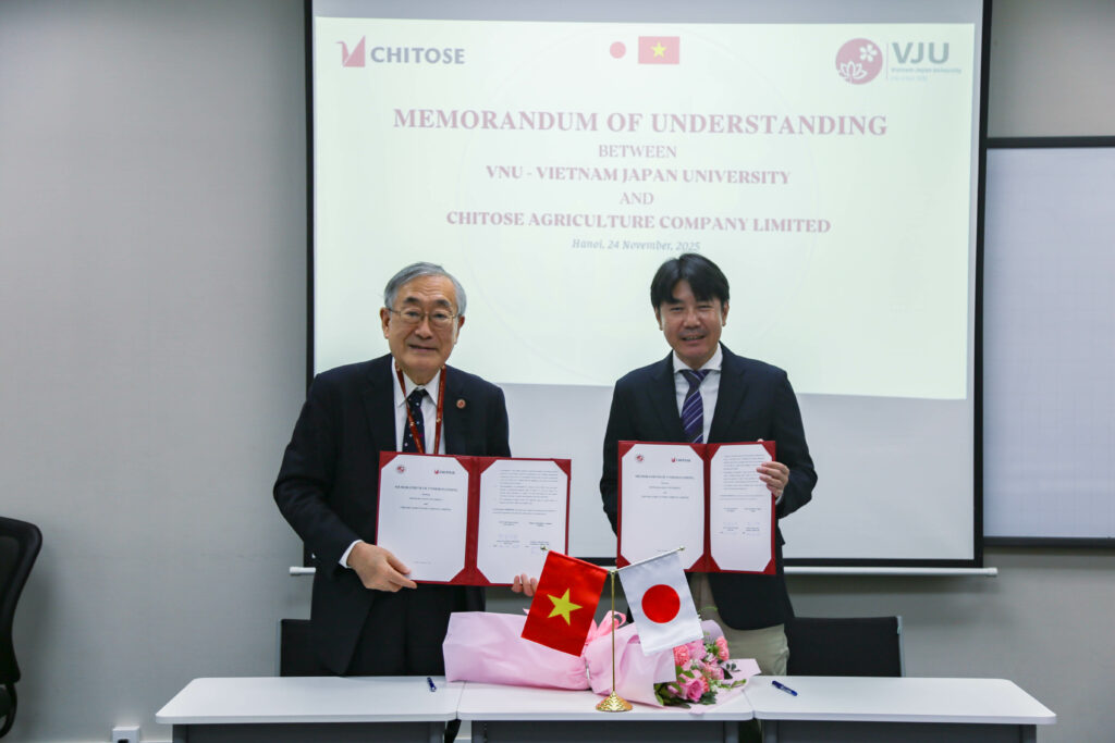 VJU KÝ KẾT MOU VỚI CHITOSE AGRICULTURE: MỞ RỘNG CƠ HỘI PHÁT TRIỂN CHO SINH VIÊN VJU